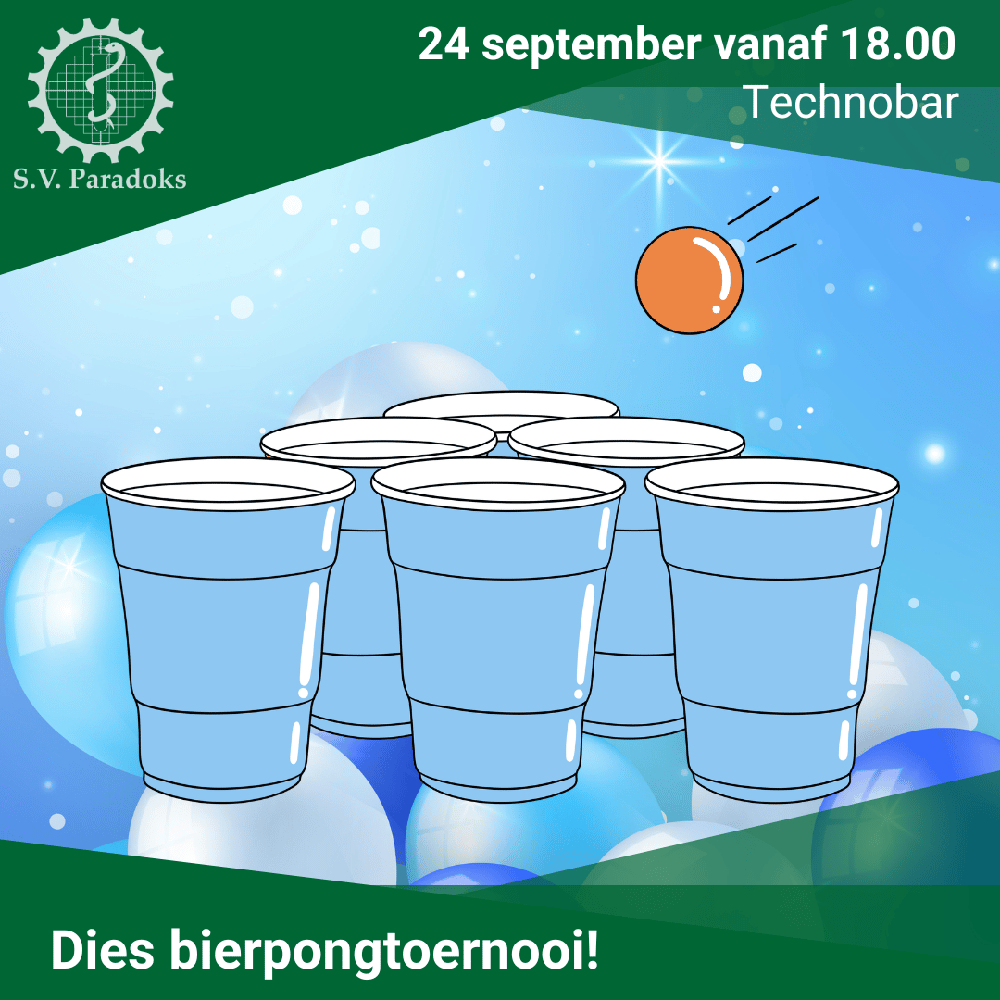 Beerpongtoernooi Dies (incl. prijsuitreiking SjaarsCie Scorito!)