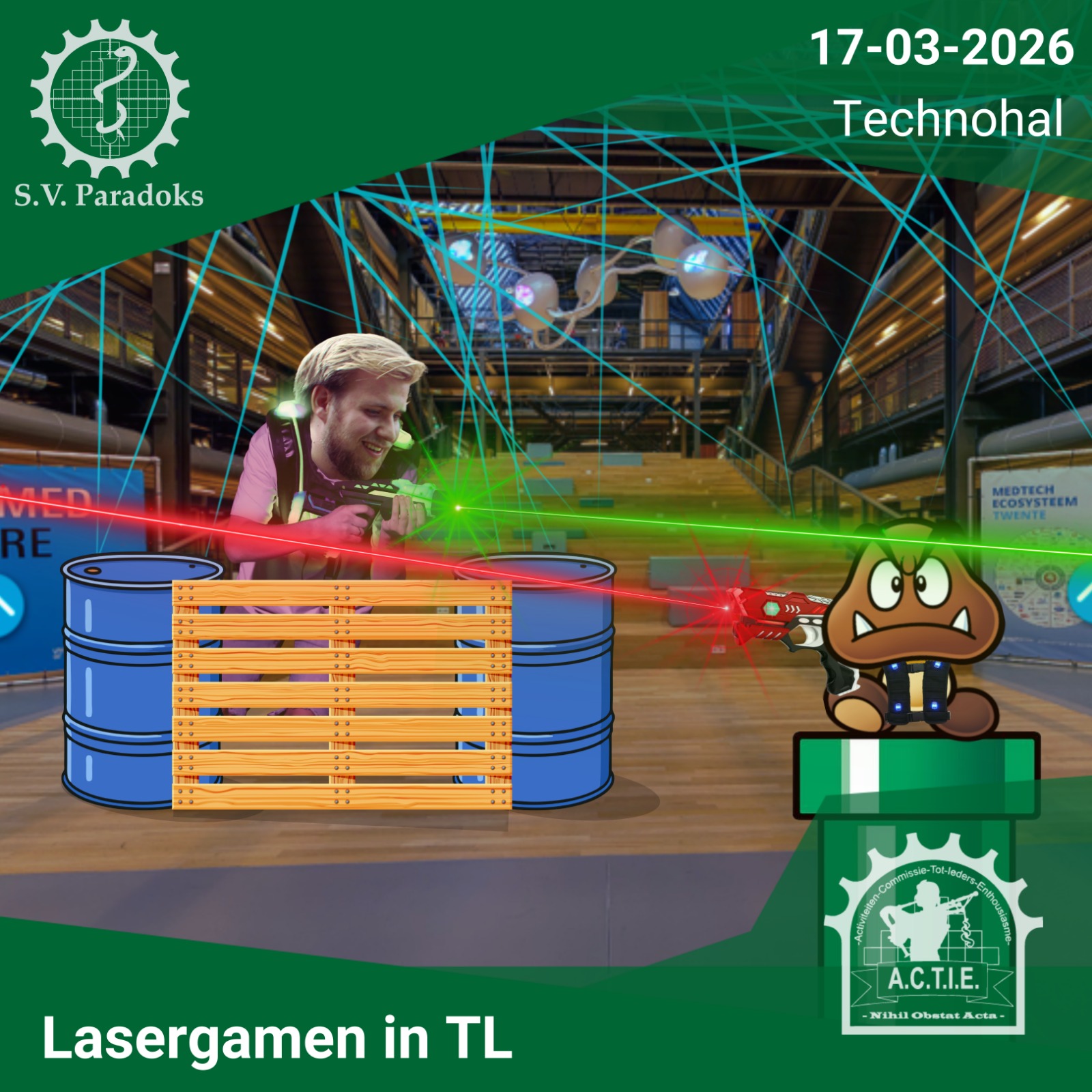 Lasergamen in de Technohal