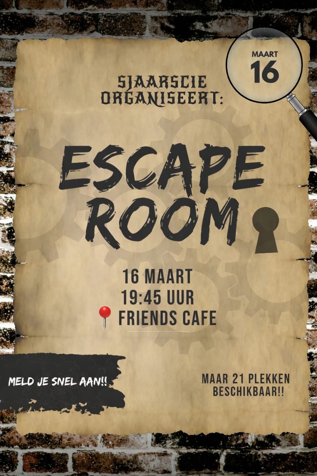 Escaperoom eerstejaars