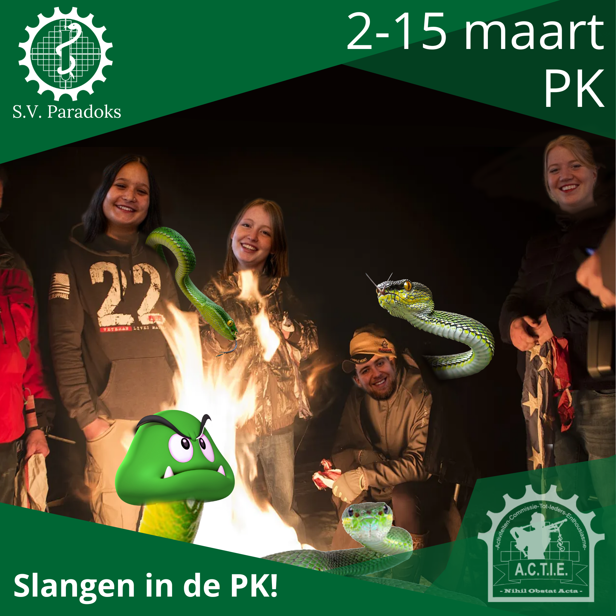 Slangen in de PK